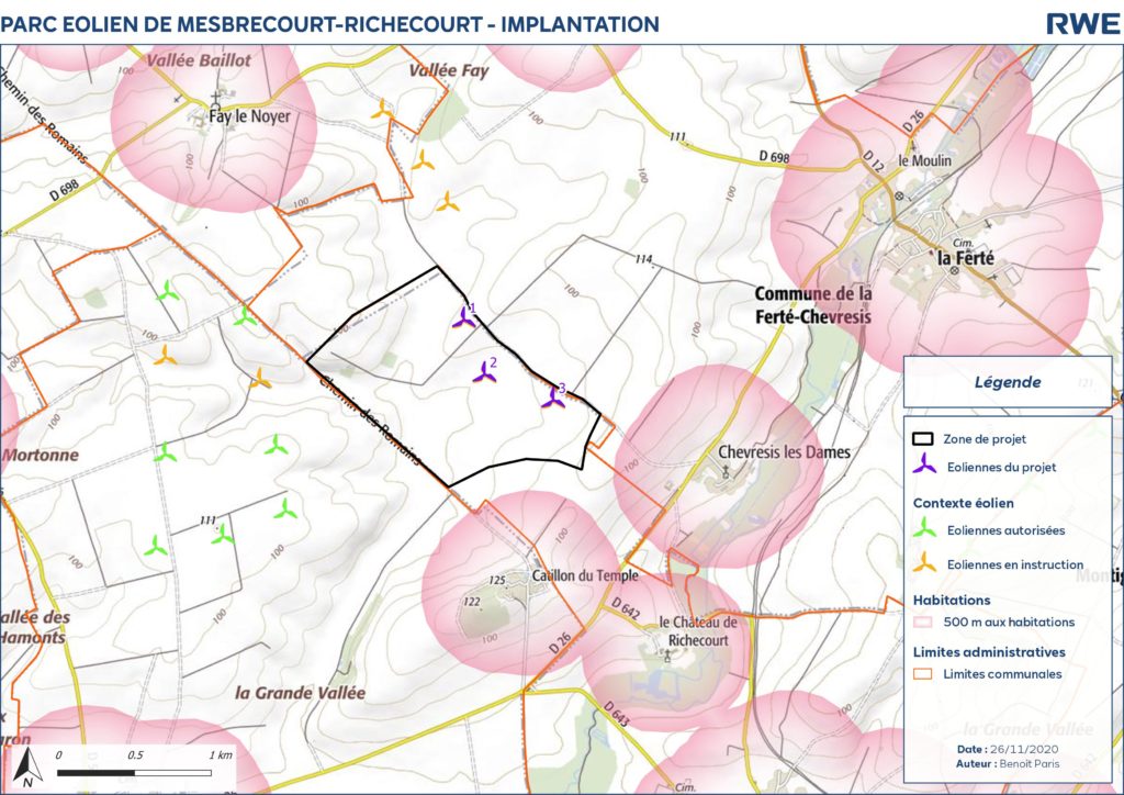Carte d'implantation du projet